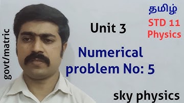 Numerical problem no:5||Laws of motion||Unit 3||STD 11 Physics||sky physics