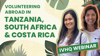 Webinar: Volunteering Abroad in Tanzania, South Africa & Costa Rica | IVHQ