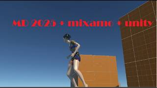 marvelous designer character + mixamo + unity game engine, third person game