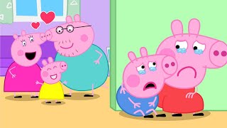 Daddy Pig don't abandon Peppa and George | Peppa Pig Funny Animation