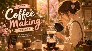 Cozy Coffee Recipe ☕ | Relaxing Morning ASMR | Sakura Kitchen Tales Ep 2 screenshot 2