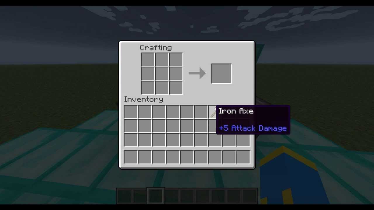 Minecraft Jak zrobić Żelazną Siekiere / Minecraft How to make Iron Axe ...