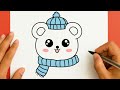 كيف ترسم دب كيوت خطوة بخطوة رسم سهل تعليم الرسم للمبتدئين How To Draw A Cute Bear 