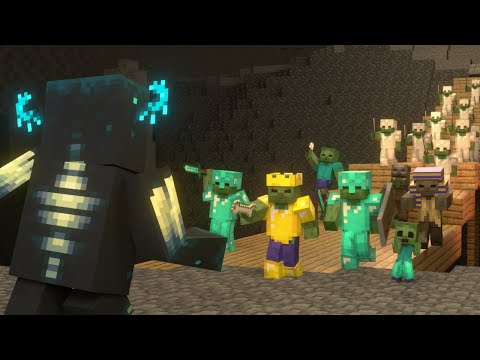 Zombie Army Vs Warden (Minecraft Animation)