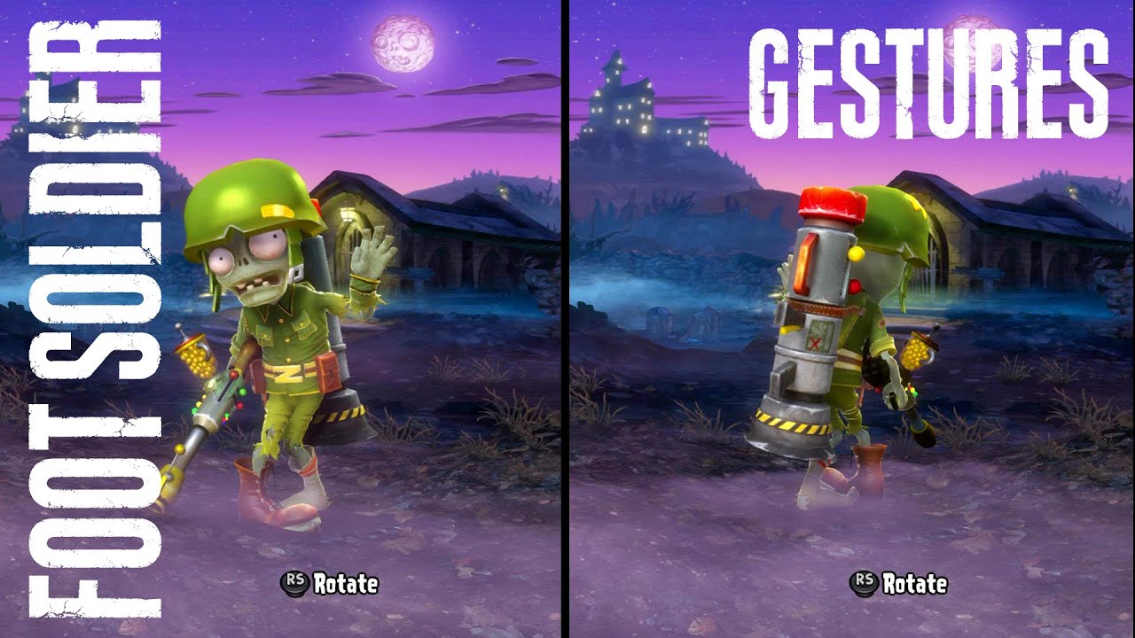 Foot Soldier Gestures / Zombies / Plants vs Zombies Garden Warfare ...
