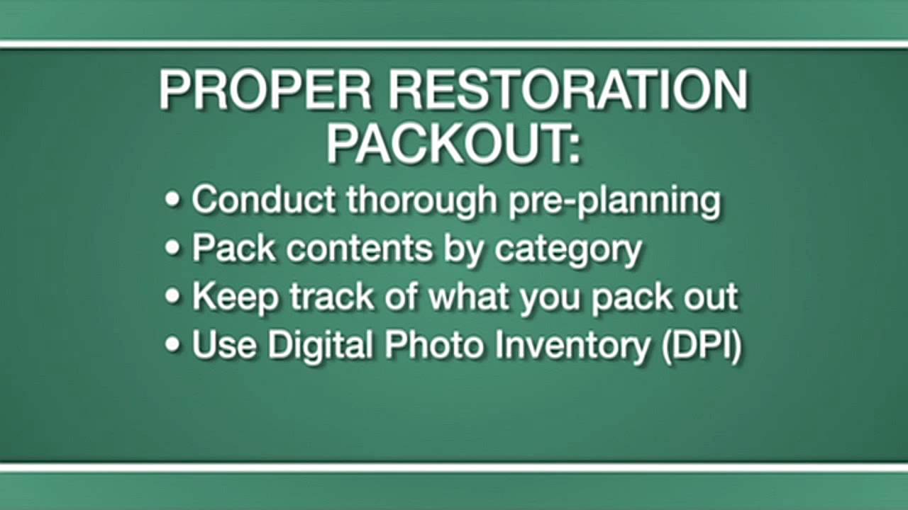 Tips for Proper Restoration Packout