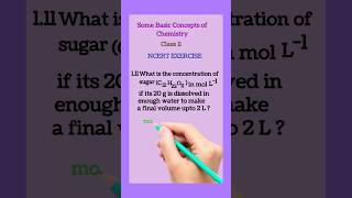 How To Calculate Concentration Of Sugar In Mol  Lsome Basic Concepts Of Chemistry Class 11