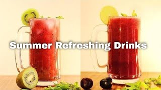 Refreshing Smoothie |Citrus Fruit Crushes Recipe| Grape Watermelon smoothie|Kiwi Watermelon Smoothie