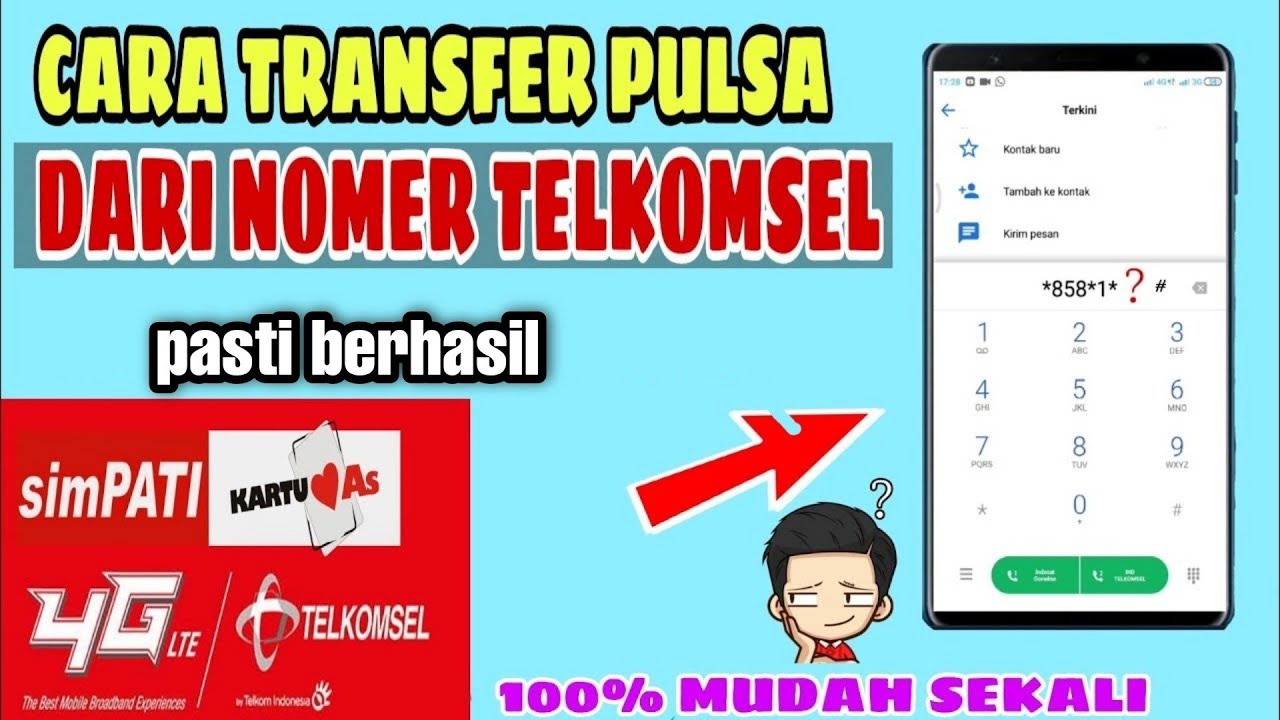 Cara transfer pulsa ke operator lain. 