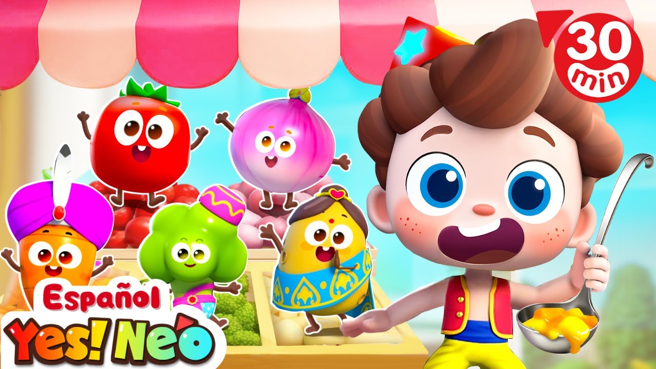 Cinco Verduras para el Curry | Canción de la Granja | Yes! Neo - Canciones y Caricaturas para Niños