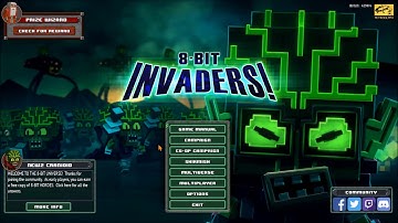 8-Bit Invaders! Gameplay Campiagn,Skirmish(Tutorial Station,Marines vs. Normal Crainoids)