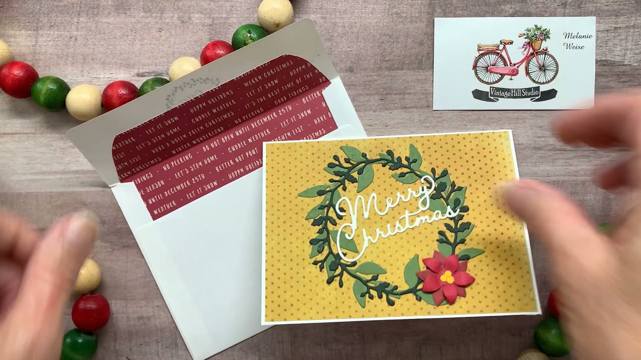 Christmas Wreath Card - using the Momenta die set to create a handmade ...