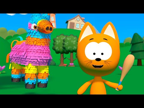 Surprise Pinata Unihorn Game | Meow Meow Kitty Animation For Kids And Toddlers