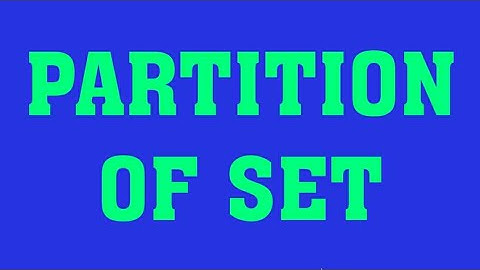 Partition of Set