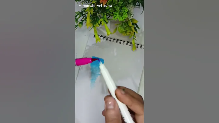how to blend brush pens | doms brush pen #shorts #youtuber #viral #art #satisfying #tutorial #blend