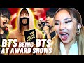 ONE WORD... CHAOS! 🤣 ‘BTS BEING BTS AT AWARD SHOWS’ 💜| REACTION/REVIEW