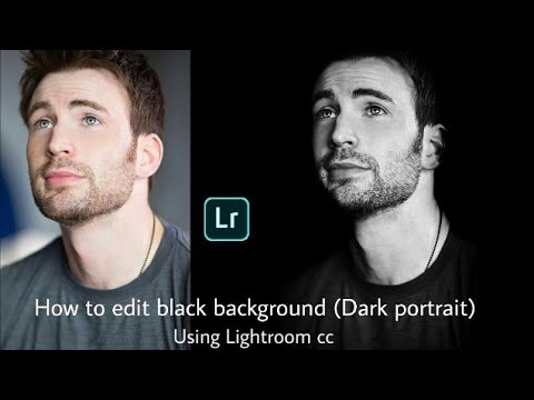 How to edit black background (Dark portrait) using Lightroom cc - YouTube