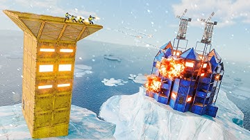 9,000 HOUR SOLO DEFENDS ICEBERG FORTRESS (1v8 Raid Defense) - Rust Movie