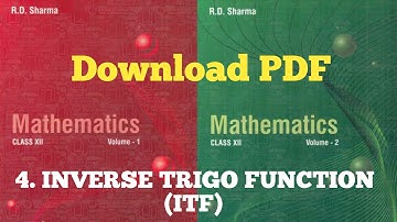 How To Download PDF Of RD Sharma Class 12th? | INVERSE TRIGONOMETRIC FUNCTION | Suraj