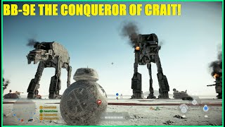 Star Wars Battlefront 2 - BB-9E Annihilates the enemy and CARRIES us to Victory! BB9 the conqueror!