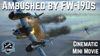 P38 Lightning Fighters Ambushed by German FW190s! Cinematic Historic MiniMovie  IL2 Sturmovik