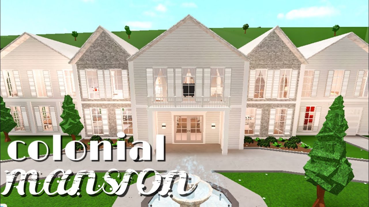 Colonial Mansion Speedbuild||178k||ROBLOX||Bloxburg||Breezy - YouTube