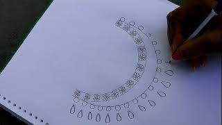 Easy Necklace Design Pencil Sketch | Necklace drawings | art episode