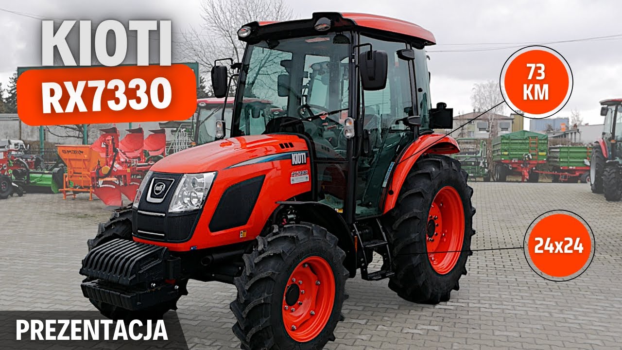 KIOTI RX7330 - koreańska maszyna w segmencie około 75 KM | Prezentacja / test ciągnika