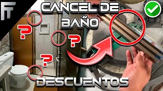 CORTES Y DESCUENTOS PARA CANCEL DE BAÑO CORREDIZA