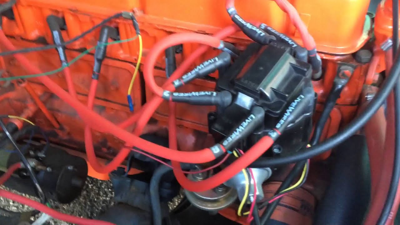 1968 Chevy C10 Inline 6 250 HEI distributor upgrade - YouTube 67 camaro coil wiring diagram 