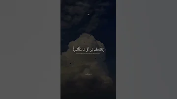و آت اك م م ن ك ل م ا س أ ل ت م وه محمـد صديق المنشاوي سورة إبراهيم 