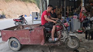 Replace the engine of a Chinese car, make a homemade 3wheeled vehicle.