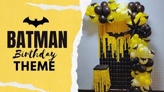 DIY paper batman logo for BATMAN THEME PARTY!