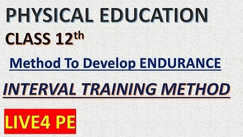 Interval Training Method | Method to develop Endurance | Class 12 | B.P.Ed | M.P.Ed