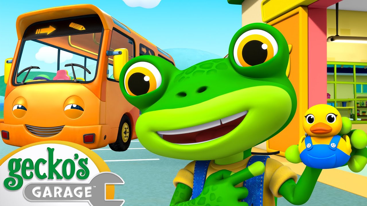 Blue doesn't want to go Back To School! | Gecko's Animal Pals | Animal & Vehicle Cartoons For Kids