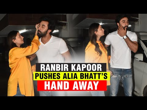 Ranbir kapoor pushes Alia's hand away | Gulte.com | Ranbiralia | #ranbirkapoor #aliabhatt