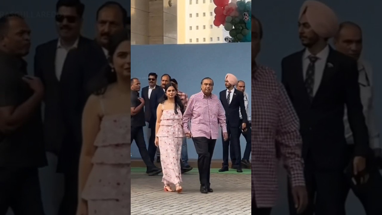 Isha Ambani Along With Mukesh Ambani During Her Twin Children's Birthday Throwback