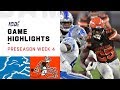 Lions vs. Browns Preseason Week 4 Highlights | NFL 2019