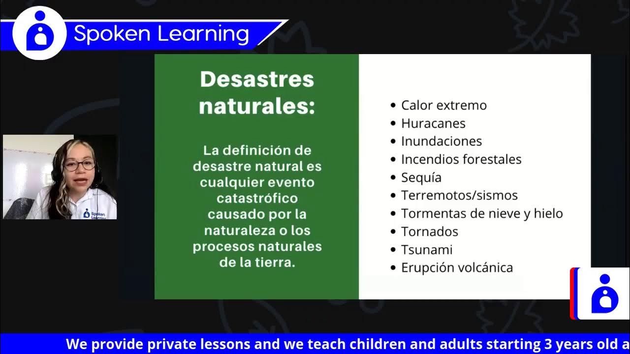 Natural disasters in Spanish YouTube