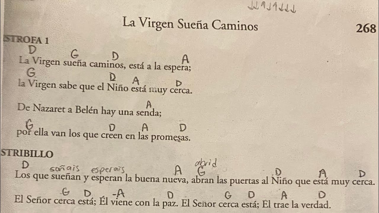 La Virgen Sueña Caminos—canto para adviento - YouTube
