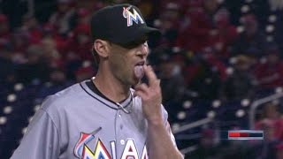 MIA@WSH: Breslow gets out of a jam with a strikeout