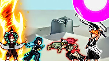 Muichiro Tokito (New) & Tanjiro (all form) VS Renji TYBW Bankai & Ichigo TYBW V3 in Jump Force Mugen