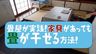 【畳の干し方】畳屋が実践！家具があっても出来る畳を干す方法