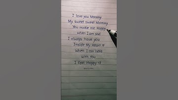 Thumbnail of I love you mommy #englishlyrics #cutesong #mom