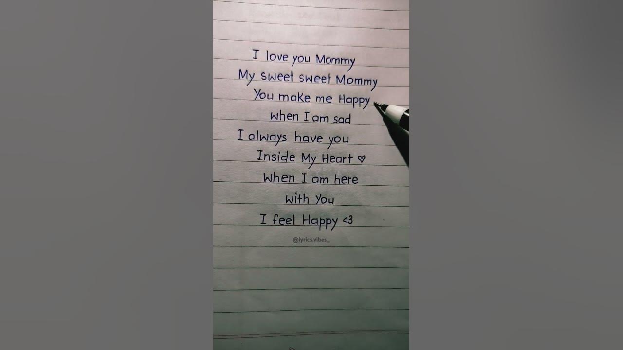 I love you mommy #englishlyrics #cutesong #mom