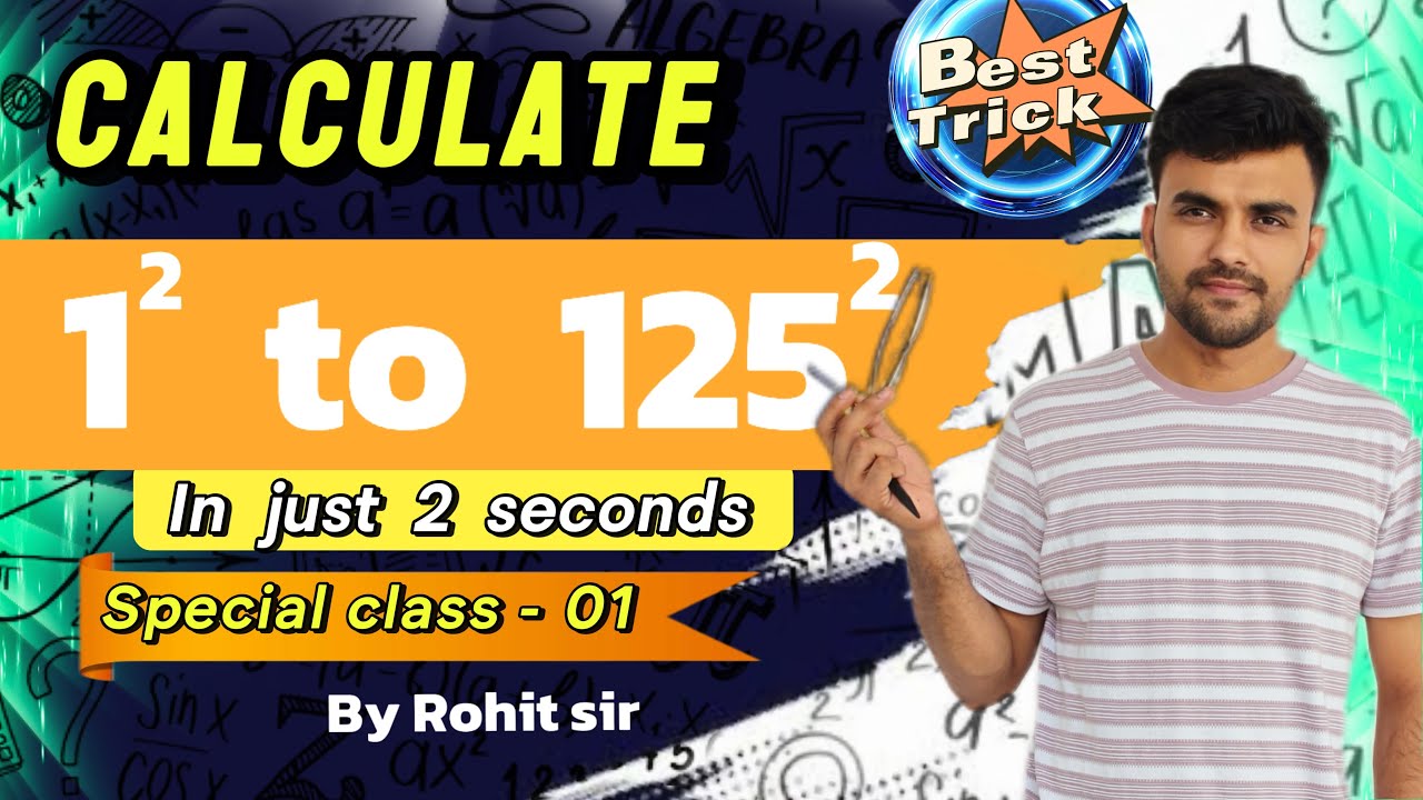 Best trick to calculate square of any number | Maths classes with Rohit ...