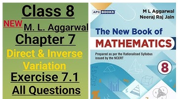 New ml aggarwal class 8 maths chapter 7 (Direct & Inverse variation) exercise 7.1 all questions