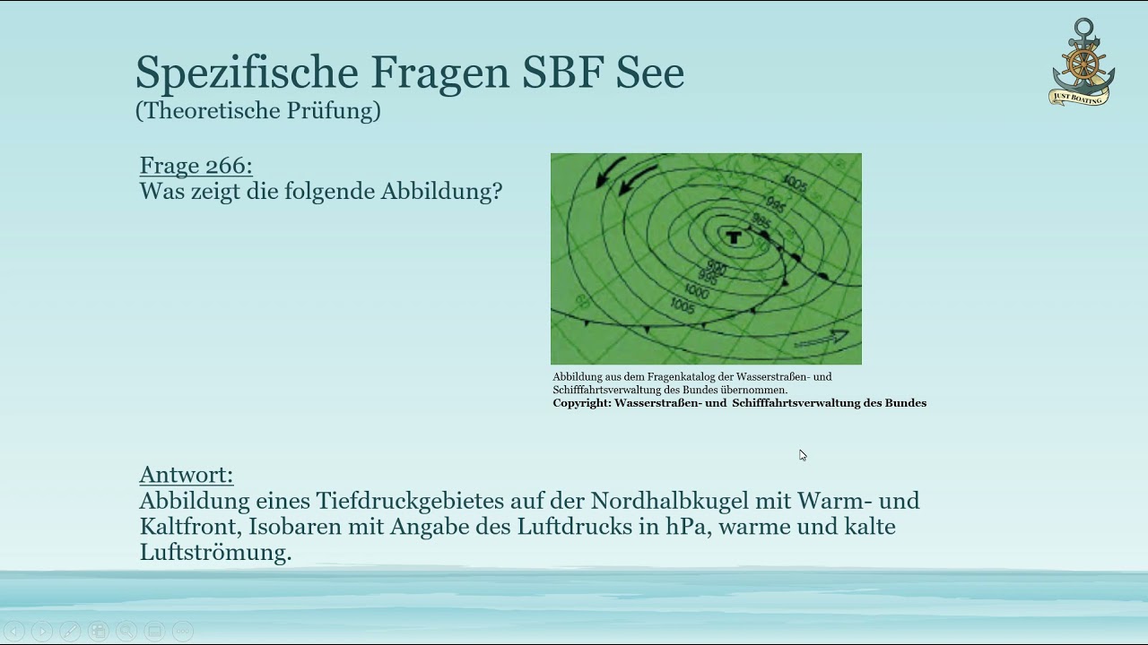 #11 spezifische Fragen 260 - 270 zum Sportbootführerschein (SBF) See