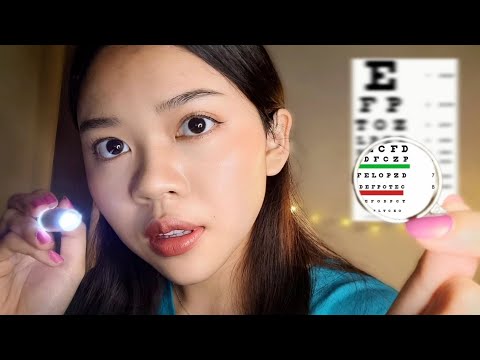 ASMR Thai Eye Exam 👀 ตรวจสายตาให้คุณ Soft Spoken (Layered Sound)