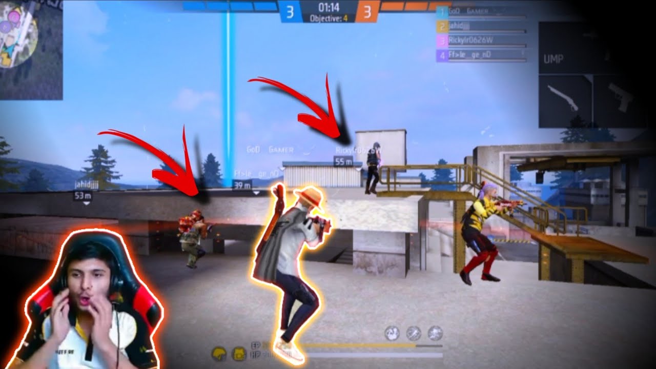 1 vs 4 only red ump🎯 Pagal m10 style.. Poco x3 blast or what🥵.